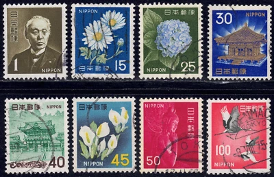 1966-69 Japan SC# 879A-888A - Golden Hall, Chusonji - 8 Different Stamps-Used -1 - Image 1 of 2