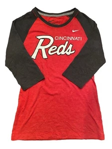Vintage Damen Nike Cincinnati Reds Slim Fit 3/4 Arm Trikot Shirt S Redlegs - Bild 1 von 9