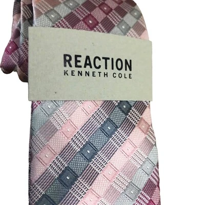 Nuevo con etiquetas-Corbata Kenneth Cole Reaction 100 % seda delgada talla única 3" de ancho Foto 1 de 4