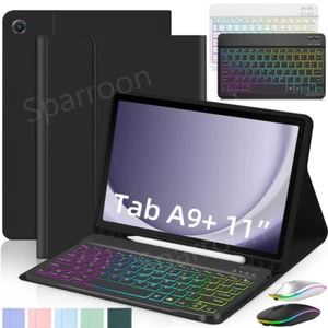 For Samsung Galaxy Tab A8 A7 S6 Lite S9 FE S8 Tablet Backlit Keyboard Mouse Case - Picture 1 of 66