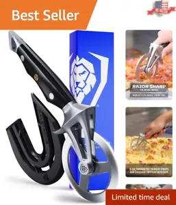 Ultimate Pizza Cutting Tool - Heavy-Duty Stainless Steel with Safety Thumb Guard - Picture 1 of 11