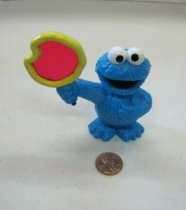 Sesame Street BLUE COOKIE MONSTER PVC Cake Topper Toy 3.5" Jim Henson Plastic - Picture 1 of 3