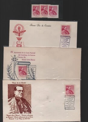 Venezuela: 1962; Scott C793 x 3 F.D.C diff. prsentation Religion, mint Nh VZ2682 - Image 1 of 2