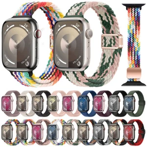 Slim Braided Nylon Magnetic Band Strap For Apple Watch Seiries 10 9 8 7 6 5 4 SE - Picture 1 of 35