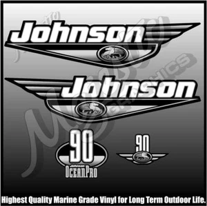 JOHNSON - 90 hp - OCEAN PRO - OUTBOARD DECALS - Bild 1 von 1