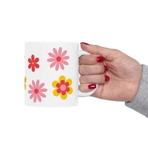 Retro Blumen Tasse - Bild 1 von 8