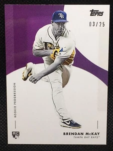 #/25! 🚨Brendan Mckay 2020 Topps On Demand Rookie Progression Purple #12C - Picture 1 of 2