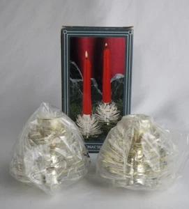 Paar Silberteller Kiefernkerzenständer von International Silver Company - Bild 1 von 7