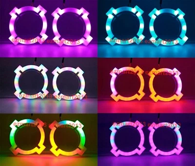 2 3/4" 2.75" 2pcs 70mm Flow series cotton RGB Chasing Turn Signal Bluetooth DRL - Image 1 of 4