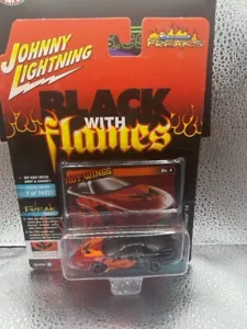 Johnny Lightning 1993 Pontiac Firebird T/A Black With Flames Series 1/64 - Bild 1 von 2