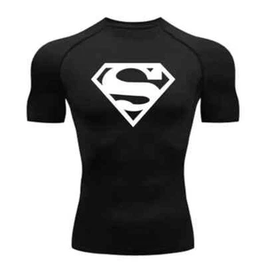 Superman T-shirts Superhero Gym Short Compression Sleeve Tee Tops - Imagen 1 de 30
