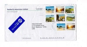 NEUSEELAND FASTWAY POSTBRIEF LUFTPOST 8 BRIEFMARKEN NACH ENID OKLAHOMA - Bild 1 von 2