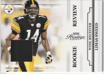 Limas Sweed 2009 Playoff Prestige Rookie Review Jersey Pittsburgh Steelers - Image 1 of 2