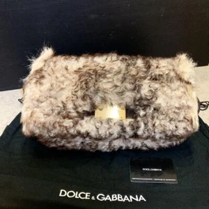 Dolce & Gabbana Fluffy fur shoulder bag Hand Shoulder bag Brown for Women used - Picture 1 of 10