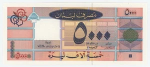 Billete sin circular Lebanon 5000 Livres 1994 Pick 71.a UNC - Imagen 1 de 2
