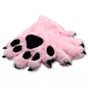 Fursuit Costume Five Finger Paw Gloves with Claws USA SELLER - Picture 1 of 22