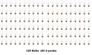 120-Pack Case New Standard Medium Base 60 Watt Clear Dimmable Bulbs - Picture 1 of 12