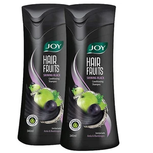 Joy Hair Fruits Shining Black Conditioning Shampoo,Amla, Each 340ml Pack OF 2 - Picture 1 of 5