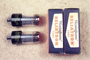 Zwei, NEU, Westinghouse 6SN7GTB, grau, flache Platten, passendes Paar, 6SN7GT eq - Bild 1 von 7