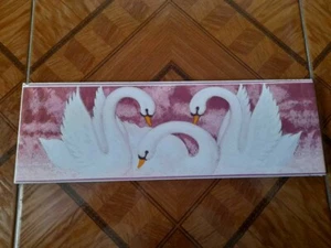 Set 3 - 30.5cm x 10.2cm Tuile Bordure Vieux Antique Vintage 1990s en Céramique - Picture 1 of 4