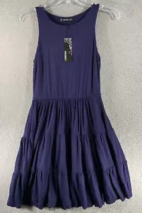 Uguest Dress Womens Small Blue Sleeveless Ruffle bottom Jersey Stretch NEW - Picture 1 of 12