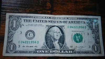 2013 Series $1 Dollar Birthday Note Apr. 22, 1956  C04221956D Good Shape - Image 1 of 2