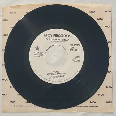 Poco ~ Sea Of Heartbreak/ Same ~ MCA WL Promo 45 RP  Record - Image 1 of 4