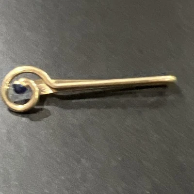 Vintage 80s Krementz Tie Bar Clip USA Gold Plated Designer Signed - Image 1 of 4