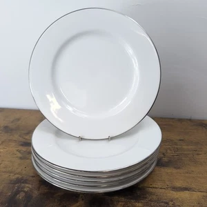 Royal Doultom 6x Simply Platinum White Silver Retro Side Plates - Picture 1 of 4