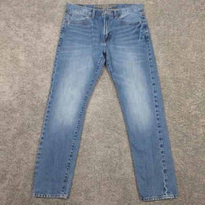 Pantalones de mezclilla American Eagle para hombre 34x32 azul original cónico desteñido bigote cremallera Foto 1 de 4