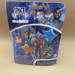 NWT Anagram Space Jam A New Legacy 5 Foil Balloons Bouquet Party Supplies 5 Pcs. - Picture 1 of 5