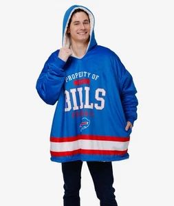 NFL Buffalo Bills Team Color Property Of Hoodeez Snuggie taglia unica adatta alla maggior parte degli sherpa - Foto 1 di 11