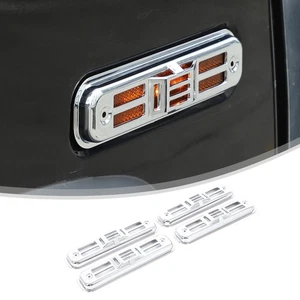 Chrom für Hummer H2 2003-2009 Auto Seite Kotflügel Blinker Lichtabdeckung Trim - Bild 1 von 16