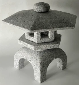 Zen Gray Stone Lantern Yukimi Small Granite Japanese Garden Ornament Statue - Picture 1 of 24