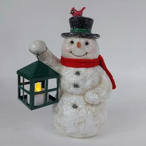Hallmark Figurine LAMPLIGHT SNOWMAN with Battery Tea Light 2015 - Picture 1 of 4