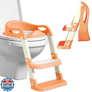 Asiento de entrenamiento para ir al baño kimitimi con escalera de taburete, olla plegable ajustable - Imagen 1 de 5