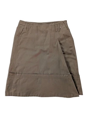 Stefanel Linen Skirt USA 8 IT 44 EU 40 Brown Made in Italy - Image 1 of 4