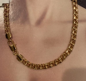 Bismark Kette Halskette Länge 60 cm / 24” | 6 mm vergoldet 18 Karat - Bild 1 von 22