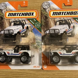 MATCHBOX 2020 MOUNTAIN #80 WHITE JEEP 4X4 LOT OF 2 - Picture 1 of 8