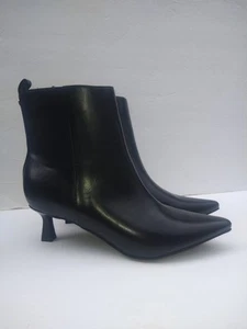 Unisa Womens Boots 11M Black Dressy Heel  Party Event Pointed toe Ankle Zipper - Picture 1 of 14