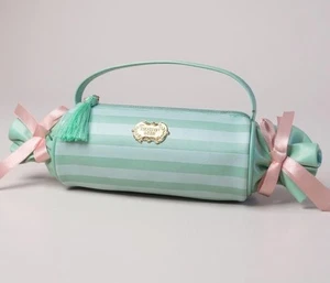 Bolso de Cosméticos Bath & Body Works Caramelo Rayas Cremallera Cartera de Viaje Canción Más Dulce - Imagen 1 de 6