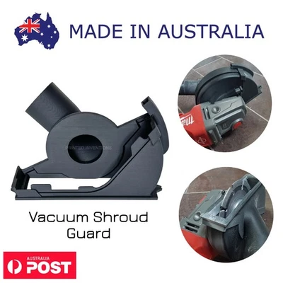 Dust Collection Attachment for Milwaukee M18 Grinder – Vacuum Shroud Guard - Image 1 of 4