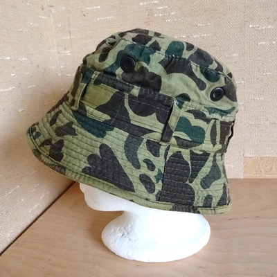 Gorra Bucket Militar Boonie Camuflada Pato Años 60 De Colección Talla M 7 1/8 Foto 1 de 4