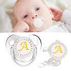 1 Set Baby Pacifier Clip Kit Ergonomic Design Appease 26 Name Initial Letters