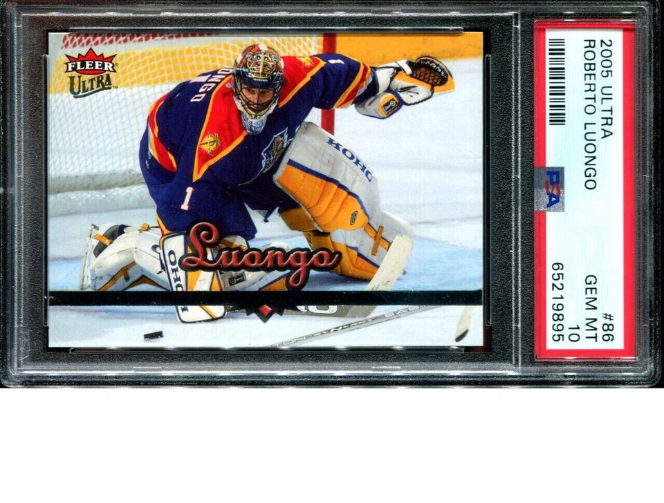 2005 FLEER ULTRA #86 ROBERTO LUONGO POP 1 PSA 10 Florida Panthers Canada - Image 1 of 1