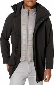 Nueva Chaqueta con Capucha Negra Kenneth Cole Nueva York Transicional con Capucha con Bib XL - Imagen 1 de 4