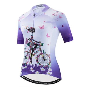 Damen Radfahren Trikot Fahrrad Trikot Shirt Fahrradausrüstung Kleidung Fahrrad Shirt - Bild 1 von 17