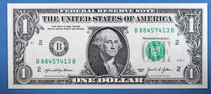 United States 1 Dollar 2021 " B" NEW YORK ,signed Janet Jellen UNC - Picture 1 of 2