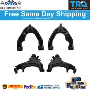 TRQ Front Upper & Lower Control Arm with Ball Joint Set For 00-04 Nissan Xterra - Picture 1 of 6