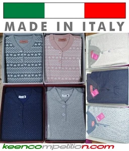 ★ Pigiama donna invernale felpato in punto milano di felpa Prodotto Italiano ★ - Foto 1 di 13